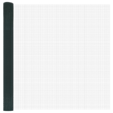vidaXL Συρματοπλέγμα Πράσινο 1.5x25 μ Χάλυβας 2500x150x0.08cm