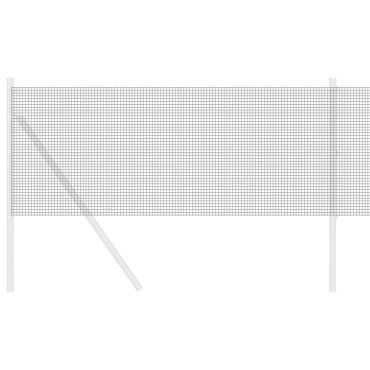 vidaXL Φράχτης Κυρτού Σιδήρου Γκρι 0,6x25 μ 2500x60x0,075cm