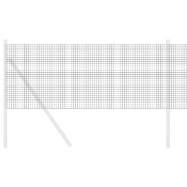 vidaXL Φράκτης Welded Wire Γκρι 0.4x25 μ Μέταλλο 2500x40x0.08cm