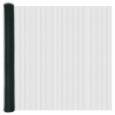 vidaXL Εξάγωνος Φράκτης Πράσινος 1.5x10 μ Ατσάλι 1000x150x0.07cm