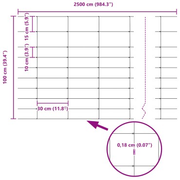 vidaXL Φράκτης πεδίου 1x25 μ. Γαλβανισμένος χάλυβας