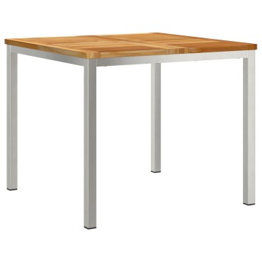vidaXL Τραπέζι εξωτερικού φαγητού 90x90x74.5cm Μασίφ ξύλο teak 1 τεμ.