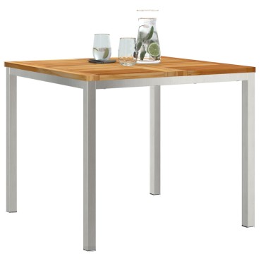 vidaXL Τραπέζι εξωτερικού φαγητού 90x90x74.5cm Μασίφ ξύλο teak 1 τεμ.