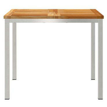vidaXL Τραπέζι εξωτερικού φαγητού 90x90x74.5cm Μασίφ ξύλο teak 1 τεμ.