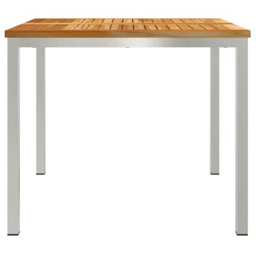 vidaXL Τραπέζι εξωτερικού φαγητού 90x90x74.5cm Μασίφ ξύλο teak 1 τεμ.