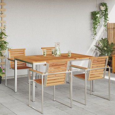 vidaXL Τραπέζι Εξωτερικού Χώρου 150x90x75cm Στερεό ξύλο Teak 1 τεμ.