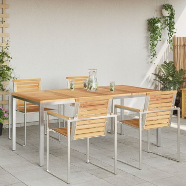 vidaXL Τραπέζι Εξωτερικού Χώρου 180x90x75cm Μασίφ Ξύλο Teak 1 τεμ.