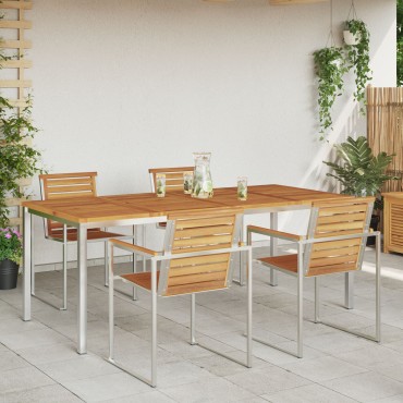vidaXL Τραπεζάκι Φαγητού 200x90x74.5cm από Μασίφ Ξύλο Ακακίας 1 τεμ.