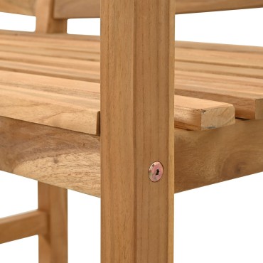 vidaXL Πάγκος Κήπου 120x53.5x85cm από Μασίφ Ξύλο Teak