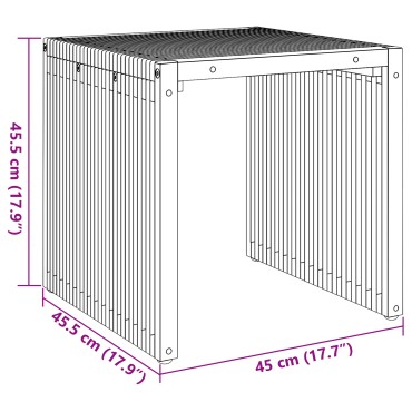 vidaXL Τραπεζάκι Κήπου 45x42.5x45cm Μασίφ Ξύλο Teak 1 τεμ.