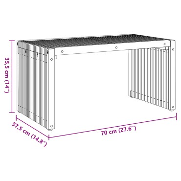 vidaXL Τραπεζάκι Κήπου 70x37.5x35.5cm Μασίφ Ξύλο Teak 1 τεμ.