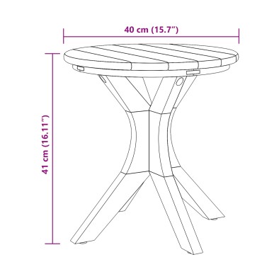 vidaXL Τραπέζι Κήπου 40x41cm Μασίφ ξύλο teak 1 τεμ.
