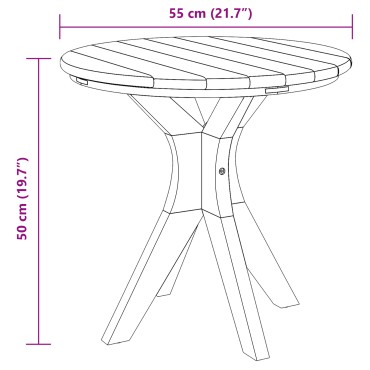 vidaXL Τραπέζι Καφέ Garden 55x51cm Μασίφ Ξύλο Teak 1 τεμ.