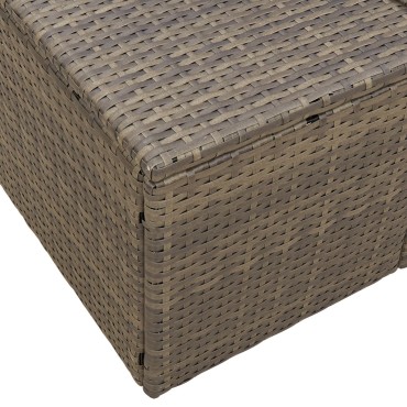 vidaXL Καναπές Κήπου Γκρι 184x62x69cm συνθετικό ρατάν