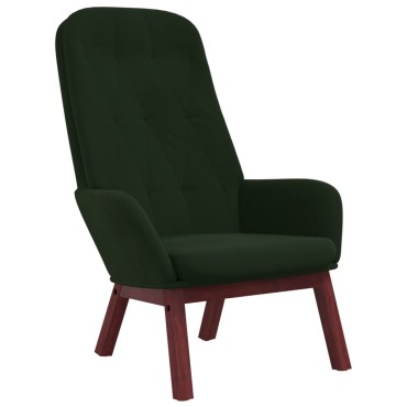 vidaXL Πολυθρόνα Relax Σκούρο Πράσινο Βελούδινη 70x77x98cm 1 τεμ.