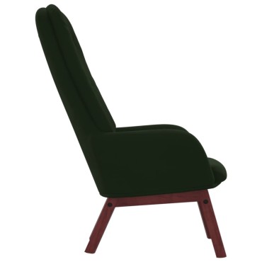 vidaXL Πολυθρόνα Relax Σκούρο Πράσινο Βελούδινη 70x77x98cm 1 τεμ.