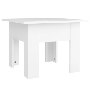 vidaXL Τραπεζάκι Σαλονιού Λευκό 55x55x42cm Επεξεργ. Ξύλο 1 τεμ.