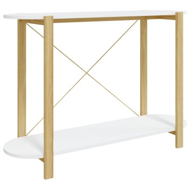 vidaXL Τραπέζι Κονσόλα Λευκό 110x38x75cm από Επεξεργασμένο Ξύλο 1 τεμ.