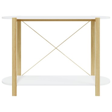 vidaXL Τραπέζι Κονσόλα Λευκό 110x38x75cm από Επεξεργασμένο Ξύλο 1 τεμ.