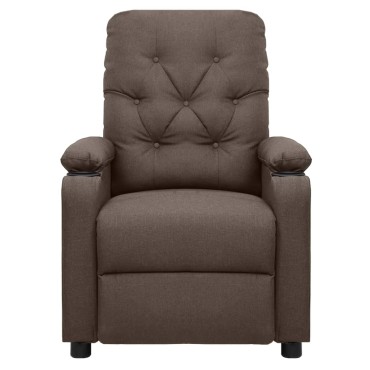 vidaXL Πολυθρόνα με Ανύψωση Καφέ Υφασμάτινη 78,5x93x96,5cm 1 τεμ.