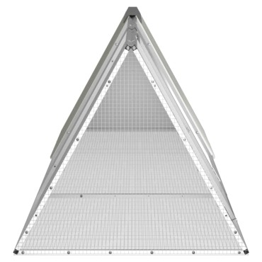 vidaXL Κλουβί Κουνελιών Γκρι 302,5x80,5x71 εκ. Γαλβανισμένος Χάλυβας