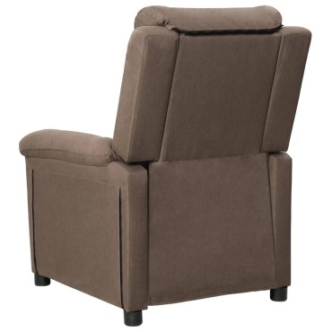 vidaXL Πολυθρόνα Ανακλινόμενη Taupe Υφασμάτινη 74x92x101,5cm 1 τεμ.