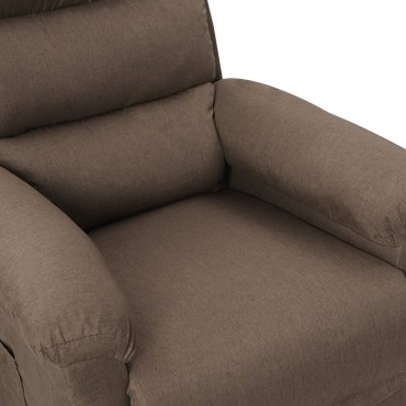 vidaXL Πολυθρόνα Ανακλινόμενη Taupe Υφασμάτινη 74x92x101,5cm 1 τεμ.