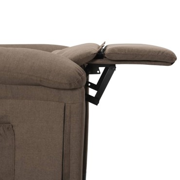 vidaXL Πολυθρόνα Ανακλινόμενη Taupe Υφασμάτινη 74x92x101,5cm 1 τεμ.