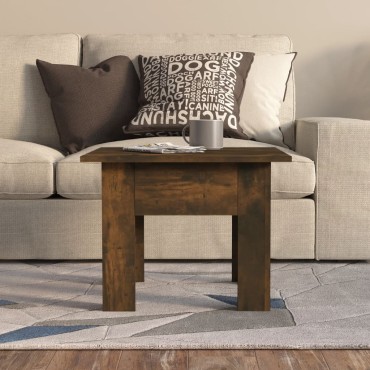 vidaXL Τραπεζάκι Σαλονιού Καπνιστή Δρυς 55x55x42cm Μοριοσανίδα 1 τεμ.