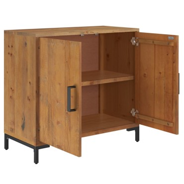 vidaXL Ντουλάπι Καφέ 75x35x70cm από Μασίφ Ξύλο Πεύκου 1 τεμ.