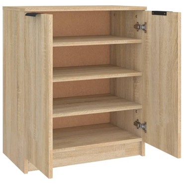 vidaXL Παπουτσοθήκη Sonoma Δρυς 59x35x70cm από Επεξεργασμένο Ξύλο