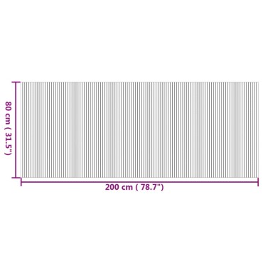 vidaXL Χαλί Ορθογώνιο Φυσικό 80x200cm Μπαμπού