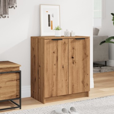 vidaXL Παπουτσοθήκη Αρτισιανή Δρυς 59x35x70cm Επεξ. Ξύλο