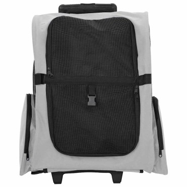 vidaXL Καρότσι Κατοικίδιων 3 σε 1 Γκρι 48x32x57 εκ. από Ύφασμα Oxford