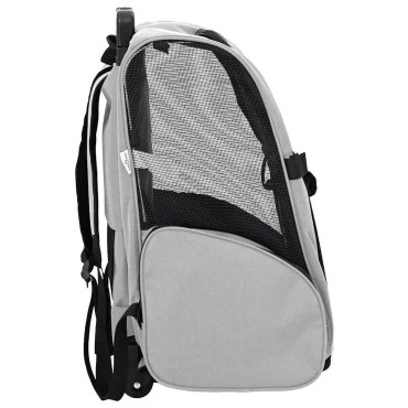 vidaXL Καρότσι Κατοικίδιων 3 σε 1 Γκρι 48x32x57 εκ. από Ύφασμα Oxford