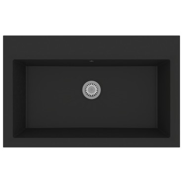 vidaXL Κουζίνα Σιντρι Μαύρο 790x500x193 εκ Γρανίτης