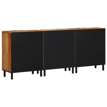 vidaXL 3 Έπιπλα Σαλονιού Καφέ 60x33x75cm Μασίφ Ξύλο Ακακίας