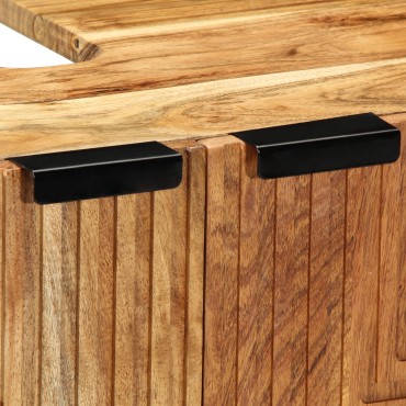 vidaXL 3 Έπιπλα Σαλονιού Καφέ 60x33x75cm Μασίφ Ξύλο Ακακίας