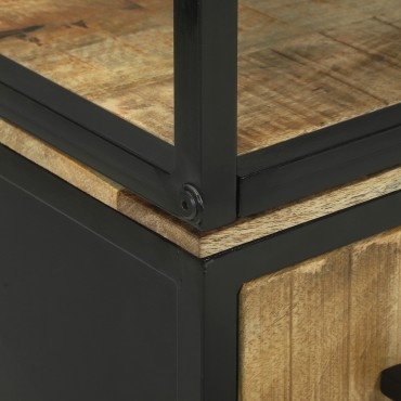 vidaXL Υψηλός 70x35x180cm Καρδιά Σαθρού Ξύλου Μάνγκο 1 τεμ.