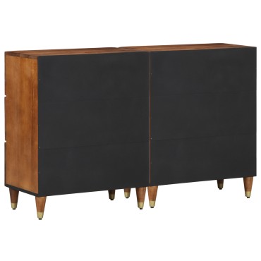 vidaXL Πλαϊνές Ντουλάπες 2 τεμ. Χρώμα Μέλι 60x33,5x75cm Συμπαγές Ξύλο Μάνγκο
