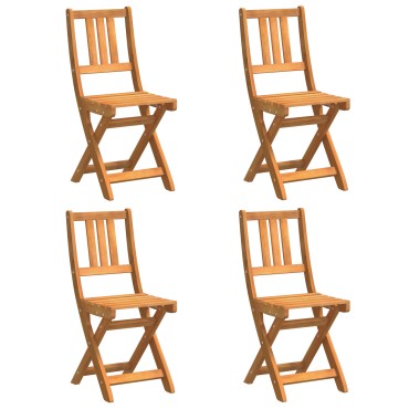 vidaXL Πτυσσόμενες Καρέκλες Κήπου 4 τεμ. 36x46x86cm Μασίφ Ξύλο Ακακίας