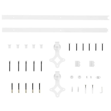 Συρόμενη Πόρτα vidaXL με Σετ Hardware 93x232 cm Μασίφ Ξύλο Πεύκου, Εσωτερική Πόρτα vidaXL με Γυαλί 'ORKDAL'93x232x4 cm Μασίφ Ξύλο Πεύκου