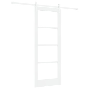 vidaXL Συρόμενη Πόρτα με Σετ Υλικών Λευκή 78x202 cm Στερεό Ξύλο Πεύκου