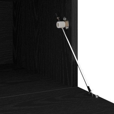 vidaXL Φυλάκια TV 2 τεμάχια με LED φώτα Μαύρη Δρυός Επεξεργασμένο Ξύλο