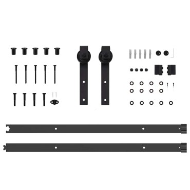 vidaXL Συρόμενη Πόρτα με Σετ Υλικών 61x198.5 cm Συμπαγές Ξύλο Πεύκου