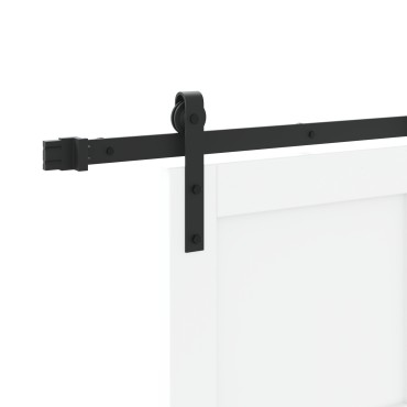vidaXL Συρόμενη Πόρτα με Σετ Υλικών Λευκή 78x202 cm Συμπαγές Ξύλο Πεύκου