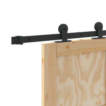 vidaXL Συρόμενη Πόρτα με Σετ Εξαρτημάτων 61x198.5 εκ Μασίφ Ξύλο Πεύκου