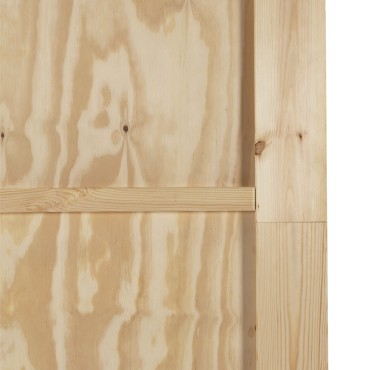 vidaXL Συρόμενη Πόρτα με Σετ Υλικών 83x211 cm Συμπαγές Ξύλο Πεύκου