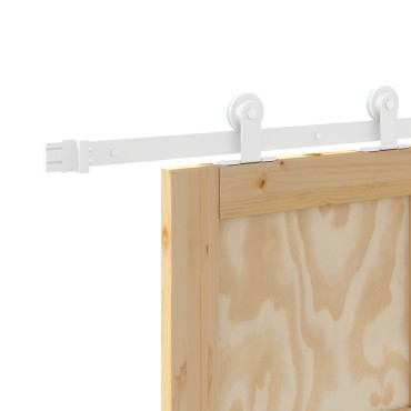 vidaXL Συρόμενη Πόρτα με Σετ Υλικών 83x211 cm Συμπαγές Ξύλο Πεύκου