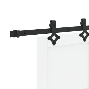 vidaXL Συρόμενη Πόρτα με Σετ Υλικών Λευκή 78x232 εκ. Συμπαγές Ξύλο Πεύκος
